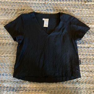 Free Label Black Linen Maya Top